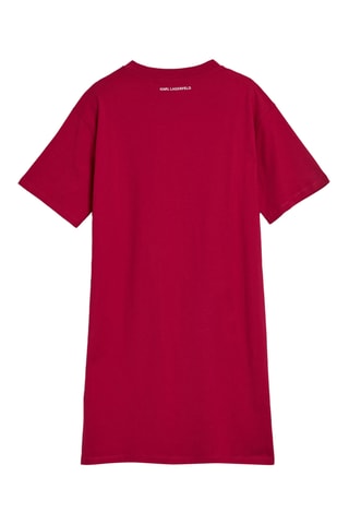 Robe t-shirt en coton biologique - Rouge
