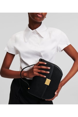 Sac bandoulière en cuir - Noir