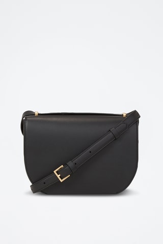Sac bandoulière en cuir - Noir