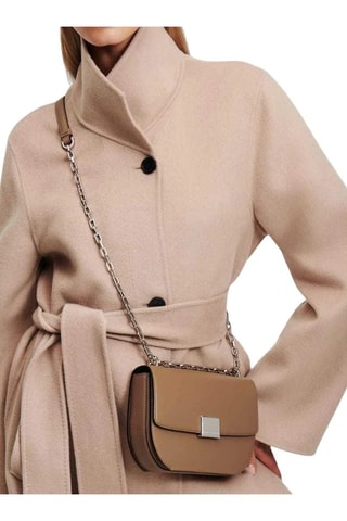 Sac bandoulière en cuir - Marron