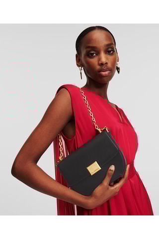 Sac bandoulière en cuir - Noir