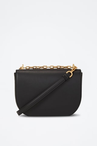 Sac bandoulière en cuir - Noir