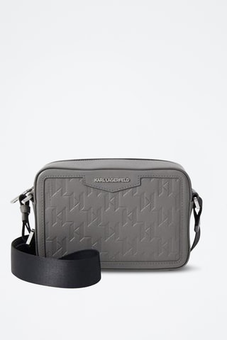 Sac bandoulière en cuir - Gris