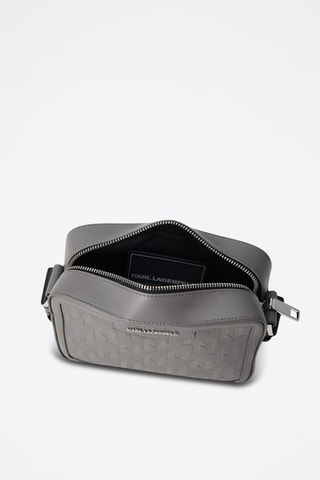 Sac bandoulière en cuir - Gris