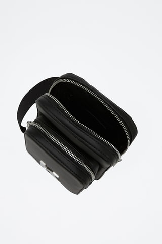 Sac bandoulière en cuir - Noir