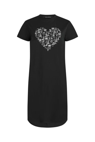 Robe droite en coton biologique - Noir