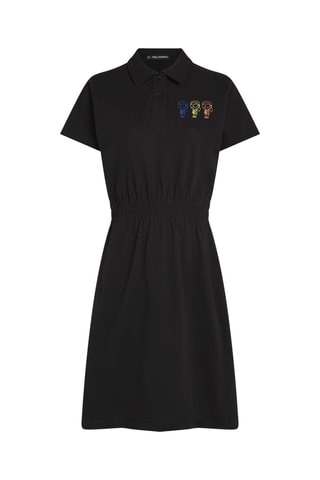 Robe polo en coton biologique - Noir