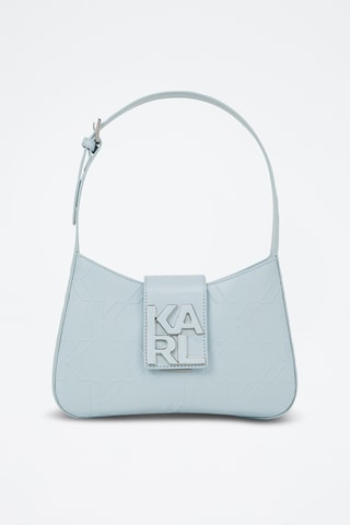 Sac porté épaule en cuir - Bleu clair