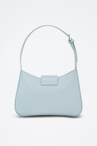 Sac porté épaule en cuir - Bleu clair