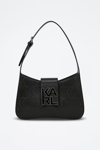 Sac porté épaule en cuir - Noir