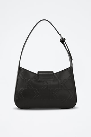 Sac porté épaule en cuir - Noir