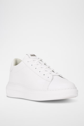 Baskets plateformes en cuir - Blanc