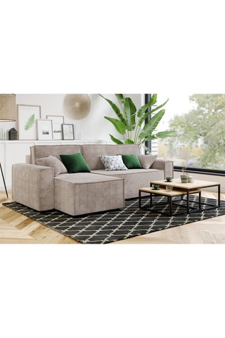 Canapé d'angle réversible convertible Mira - 
Grège