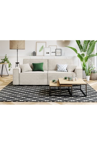 Canapé droit Mira convertible - Beige