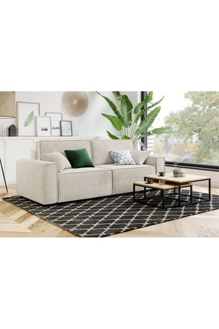 Canapé droit Mira convertible - Beige