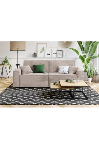 Canapé droit Mira convertible - Grège