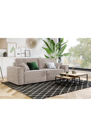 Canapé droit Mira convertible - Grège