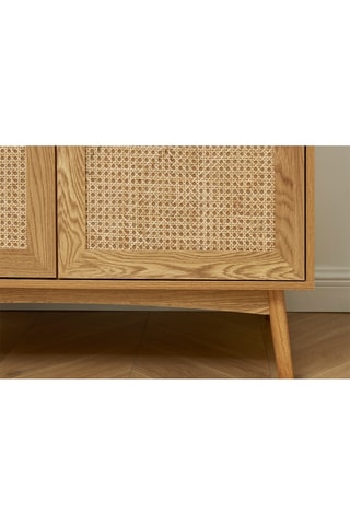 Armoire 2 portes Ines - Effet chêne et naturel