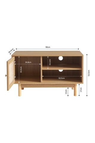 Meuble TV 1 porte Helena - Naturel