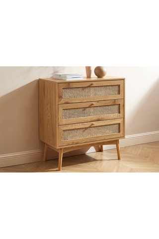 Commode 3 tiroirs Ines - 80 x 85 x 40 cm