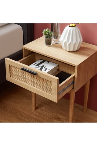 Table de chevet 1 tiroir Amana - Imitation bois