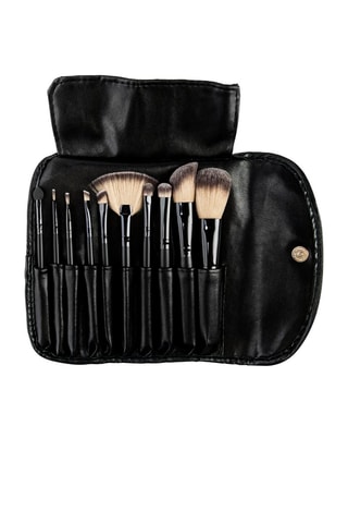 10 pincéis para maquilhagem - Preto