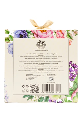 4 sels de bain - 4 parfums - 4 x 135 g