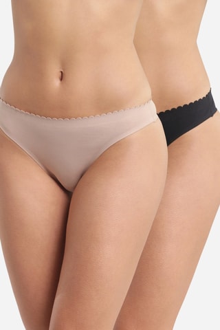 2 Tanga's Body Touch Easy - Nude en Zwart