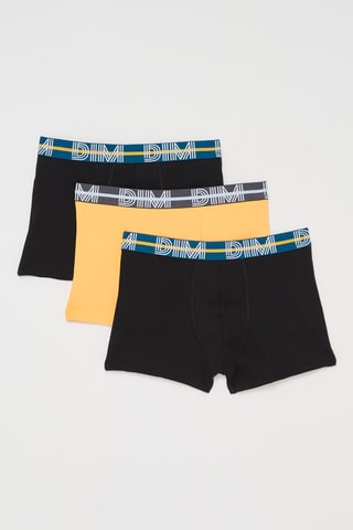 3 boxers Dim Powerful - Noir et jaune 