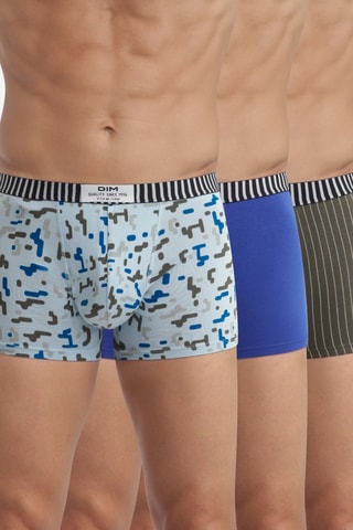 3 boxers Dim Vibes - Bleu et kaki