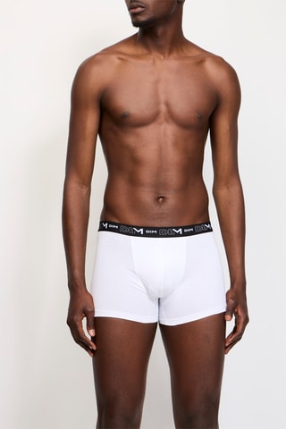 5 boxers Coton Stretch - Blanc, gris et noir