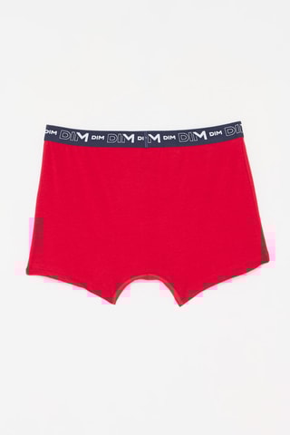 5 boxers Coton Stretch - Bleu marine, gris et rouge