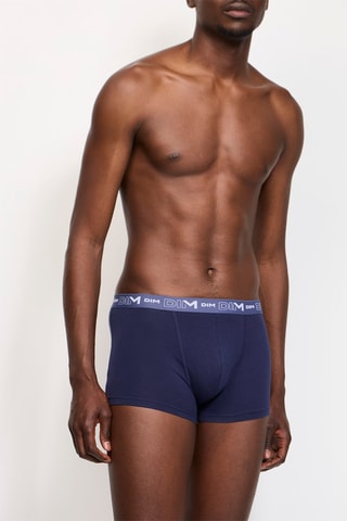 5 boxers Coton Stretch - Bleu, vert et noir
