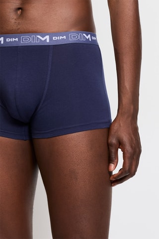 5 boxers Coton Stretch - Bleu, vert et noir