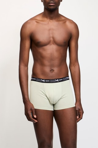 5 boxers Coton Stretch - Bleu, vert et gris