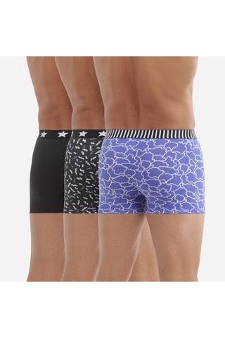 3 boxers Dim Vibes - Noir et bleu 