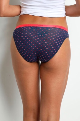 3 Slips Les Pockets - Roze en Marineblauw -  