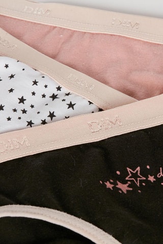 3 Slips Les Pockets - Wit, zwart en roze