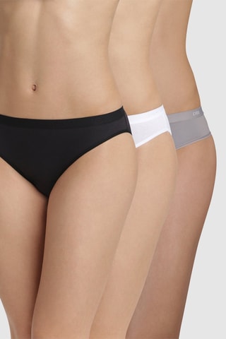 3 Slips Les Pockets Eco  Coton - Zwart, wit en grijs 