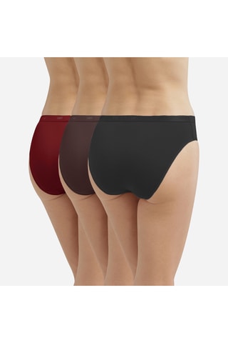 3 Slips Les Pockets EcoDIM - Zwart, bruin en bordeauxrood
