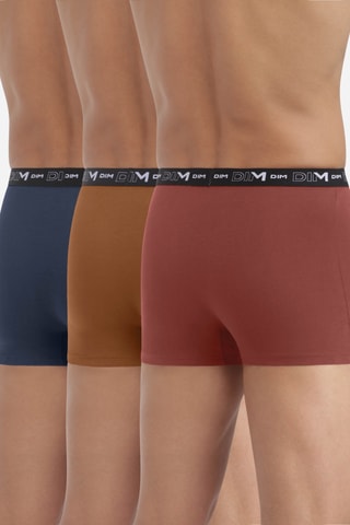 3 boxers Coton Stretch - Rouille