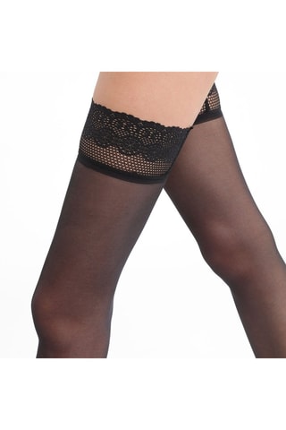 3 Stay-upkousen Dim Up Sexy Nude Sensation - 25 Denier - Zwart - Dim