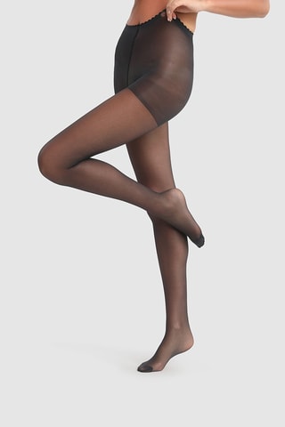 6 Panty's Body Touch Voile - 20 Denier - Zwart - Dim