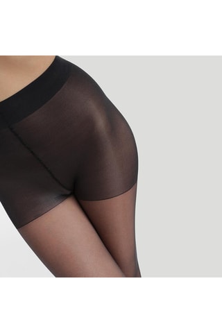 6 Panty's Diam's Voile Galbe - 22 Denier - Zwart - Dim