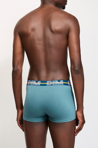 5 boxers Dim Powerful - Bleu, noir et vert d'eau