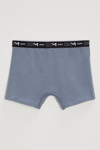 3 boxers Coton Stretch - Bleu, gris et noir 