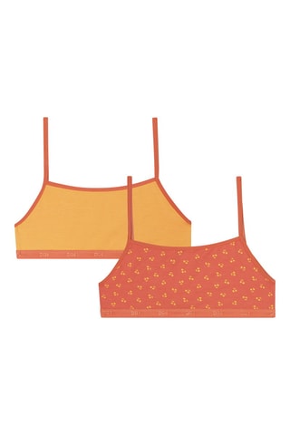 2 Sportbeha's Les Pockets - Oranje -  