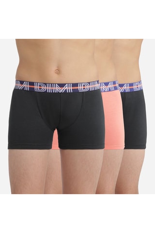 3 boxers EcoDIM - Noir et orange