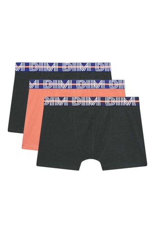 3 boxers EcoDIM - Noir et orange