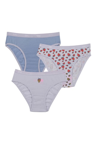 3 culottes Les Pockets - Bleu et rouge 